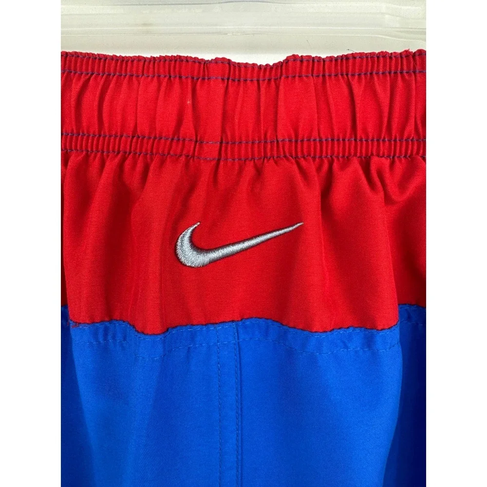 Vintage Nike Mens XL Blue Red Swim Trunks Board Shorts Mesh‎ Lined NESS6350 425